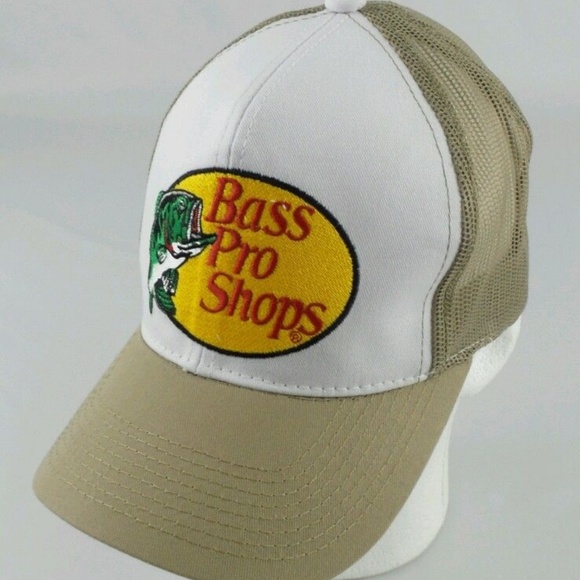 bass pro shops embroidered logo mesh caps